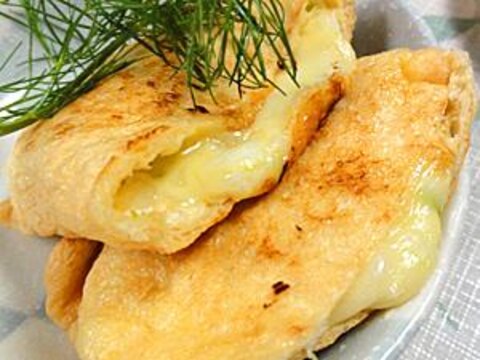 油揚げのネギチーズ焼き